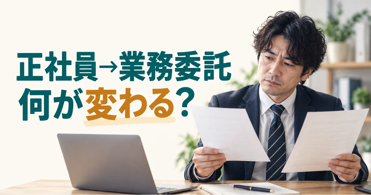 正社員から業務委託への切り替えは違法？断るとクビ？リスクと確認点｜業界解説記事のサムネイル画像
