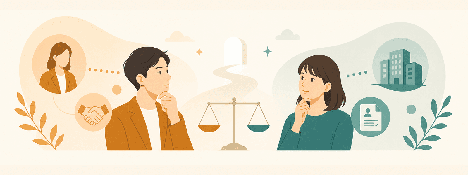エージェント紹介 vs 自己応募、実際に内定に近かったのはどっちだった?|体験談記事のアイキャッチ画像