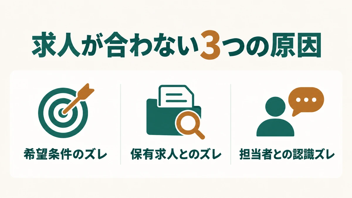 紹介求人が希望と違う3つの原因