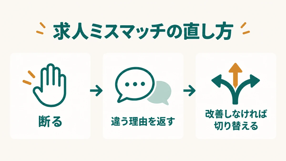 求人ミスマッチを修正する3ステップ