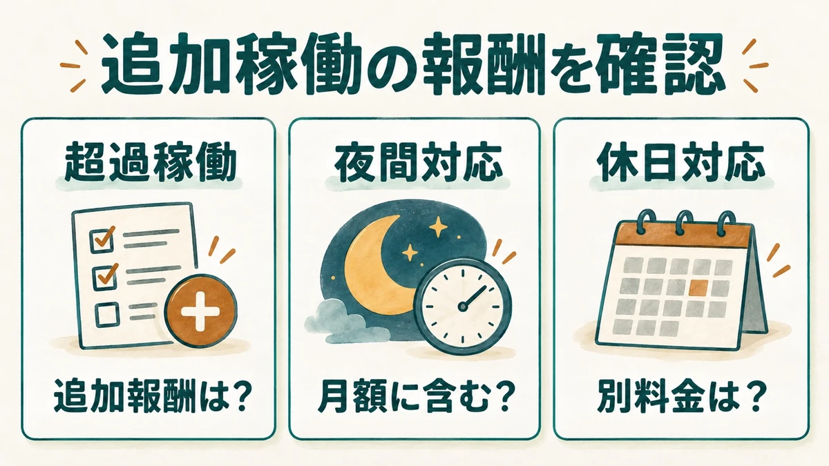 業務委託の追加稼働で確認する報酬条件