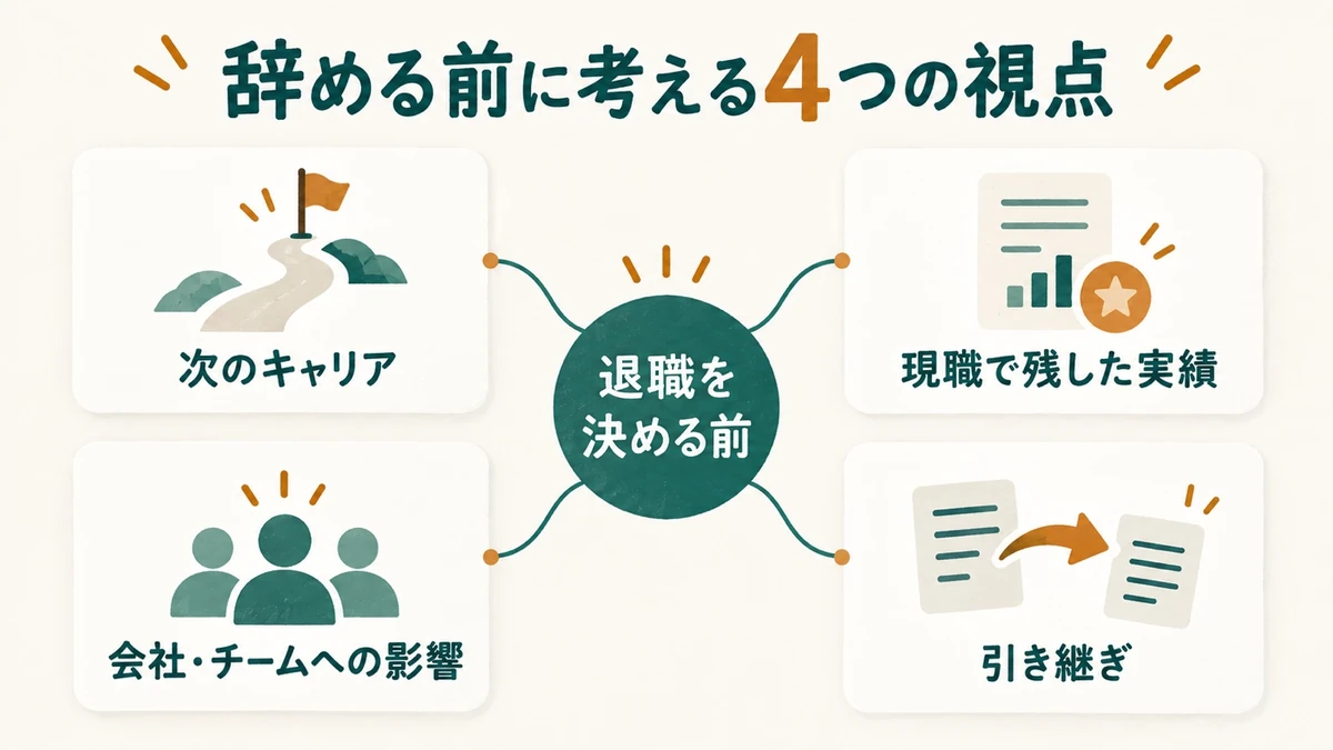 辞める前に考える4つの視点