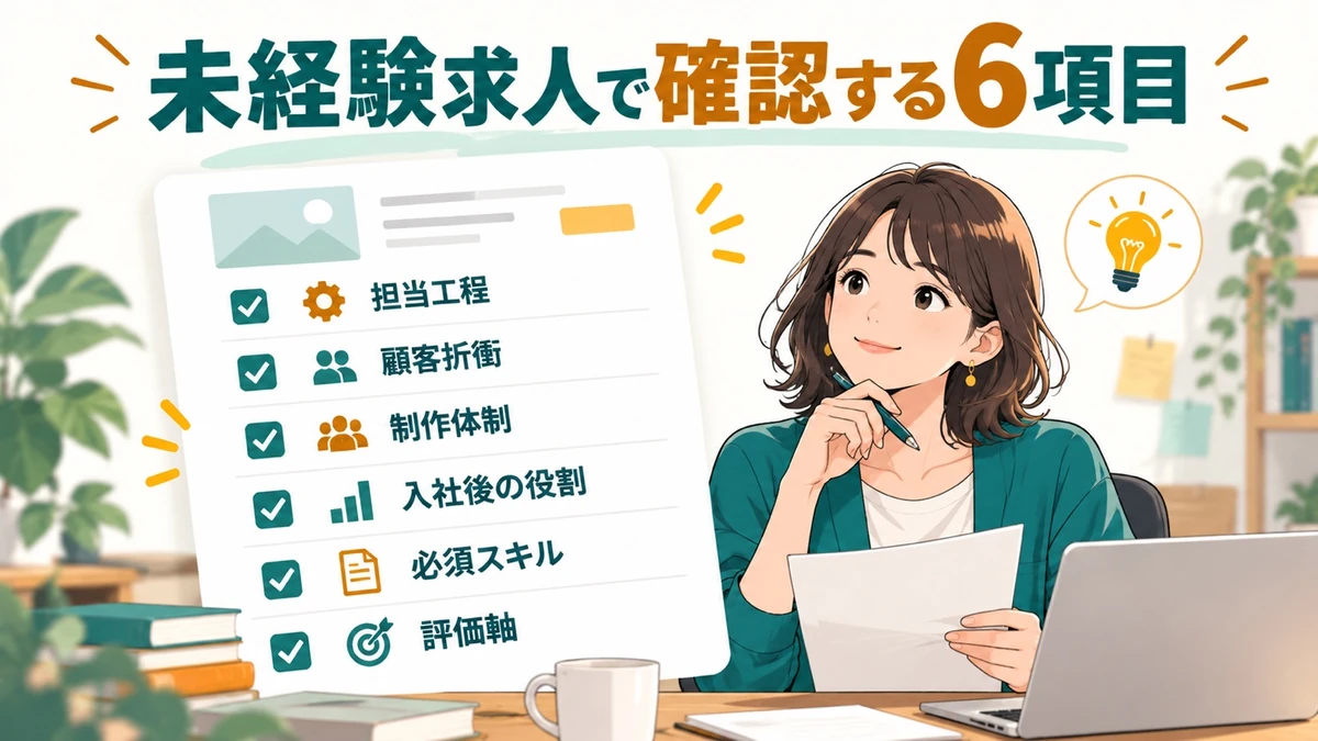 Webディレクターの未経験求人で確認したい担当工程・顧客折衝・制作体制・入社後の役割・必須スキル・評価軸のチェックリスト